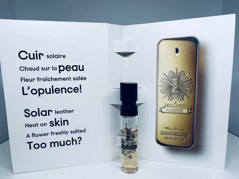 Paco Rabanne Perfume Collection For Men Sample Spray Vials 10pc Set