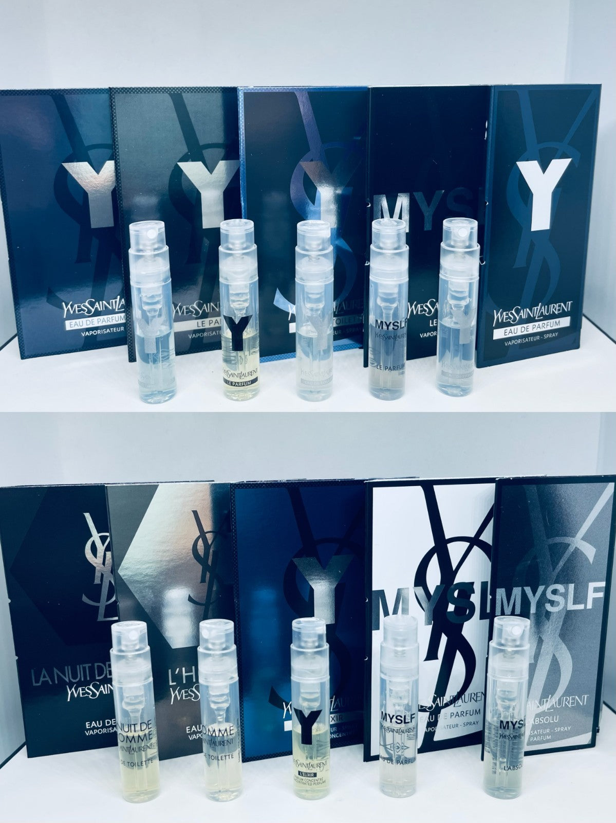 Yves Saint Laurent Cologne Collection Sample Spray Vials 1.2ml / 0.04oz 10pc Set