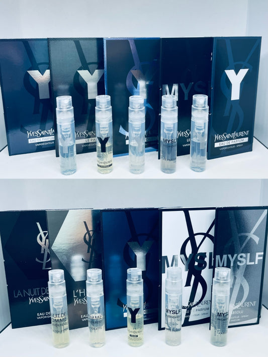 Yves Saint Laurent Cologne Collection Sample Spray Vials 1.2ml / 0.04oz 10pc Set