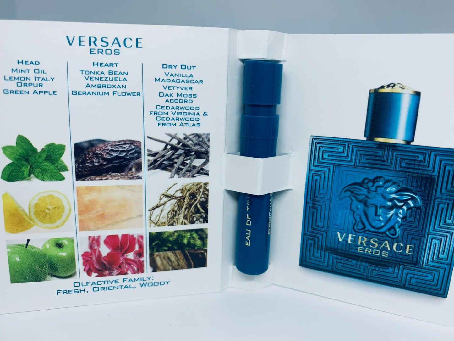 Versace Men Cologne Collection Sample Spray Vials 1ml / 0.03oz 10Pc Set