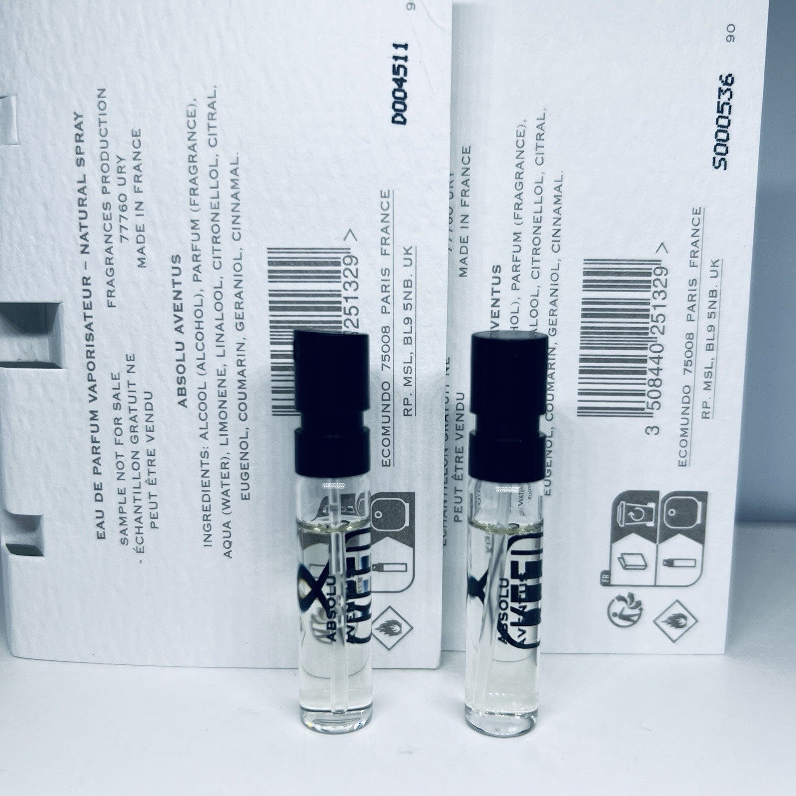 2 Creed Absolu Aventus Eau De Parfum Sample 1.7ml New Release
