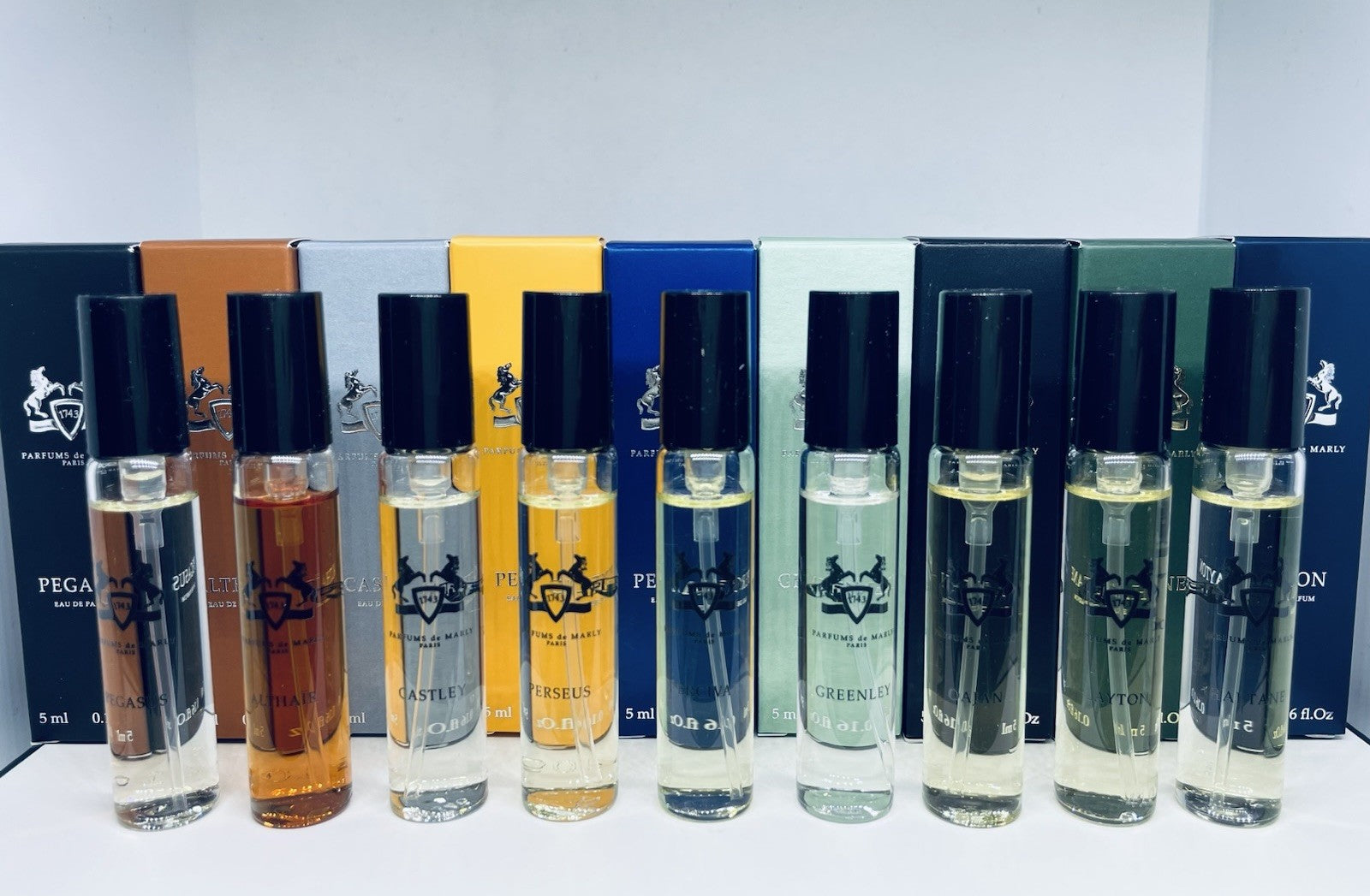 PARFUMS DE MARLY MASCULINE DISCOVER COLLECTION TRAVEL SIZE SPRAY 5ML/0.17OZ x 9