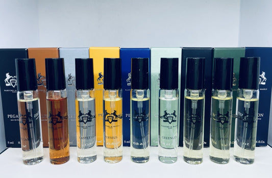 PARFUMS DE MARLY MASCULINE DISCOVER COLLECTION TRAVEL SIZE SPRAY 5ML/0.17OZ x 9