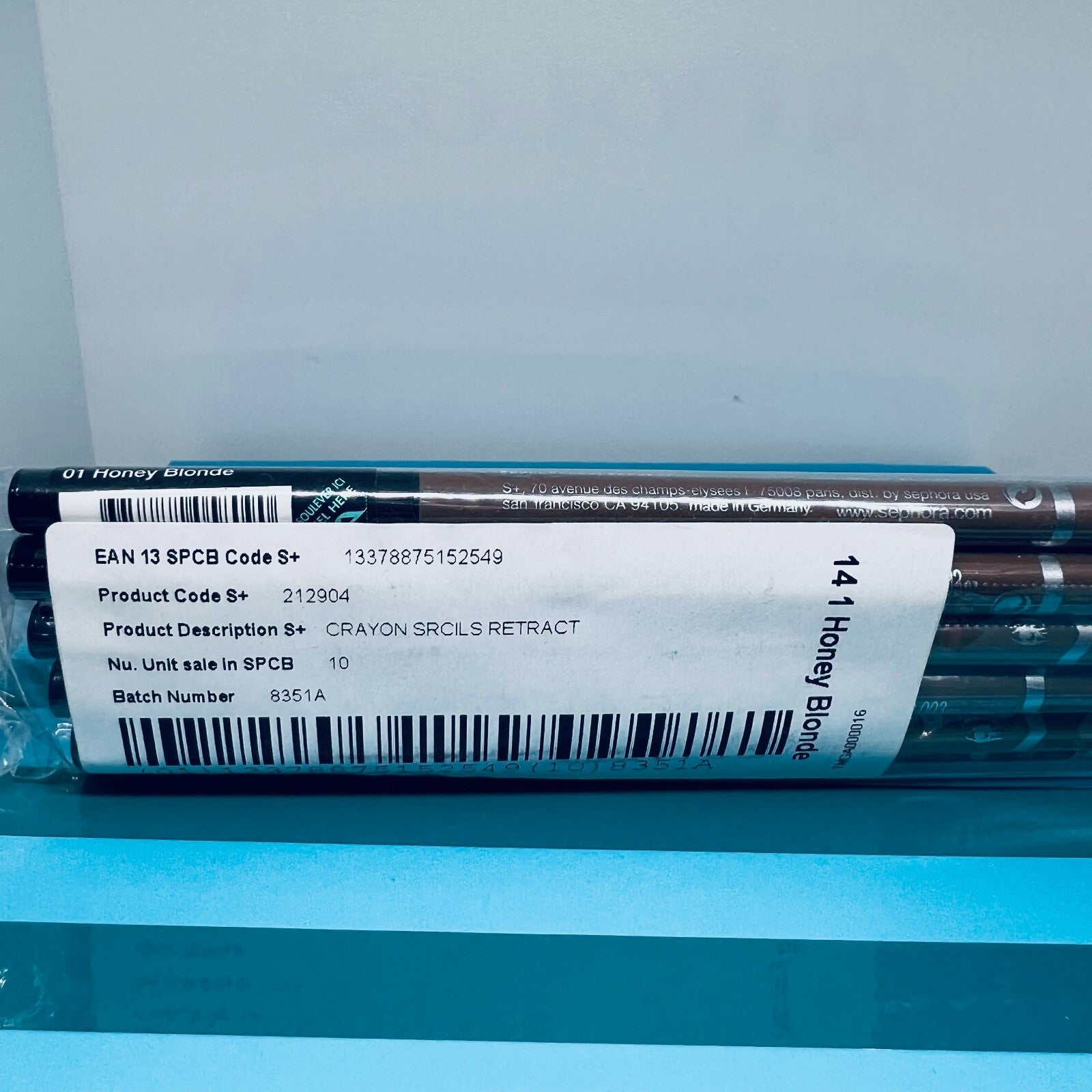 10x SEPHORA COLLECTION retractable Brow Pencil Waterproof 01 Honey Blonde - Seal