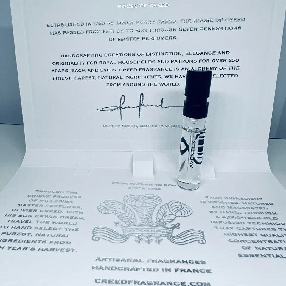 10x Creed Aventus For Men EDP Official Card Sample Spray 1.7ml