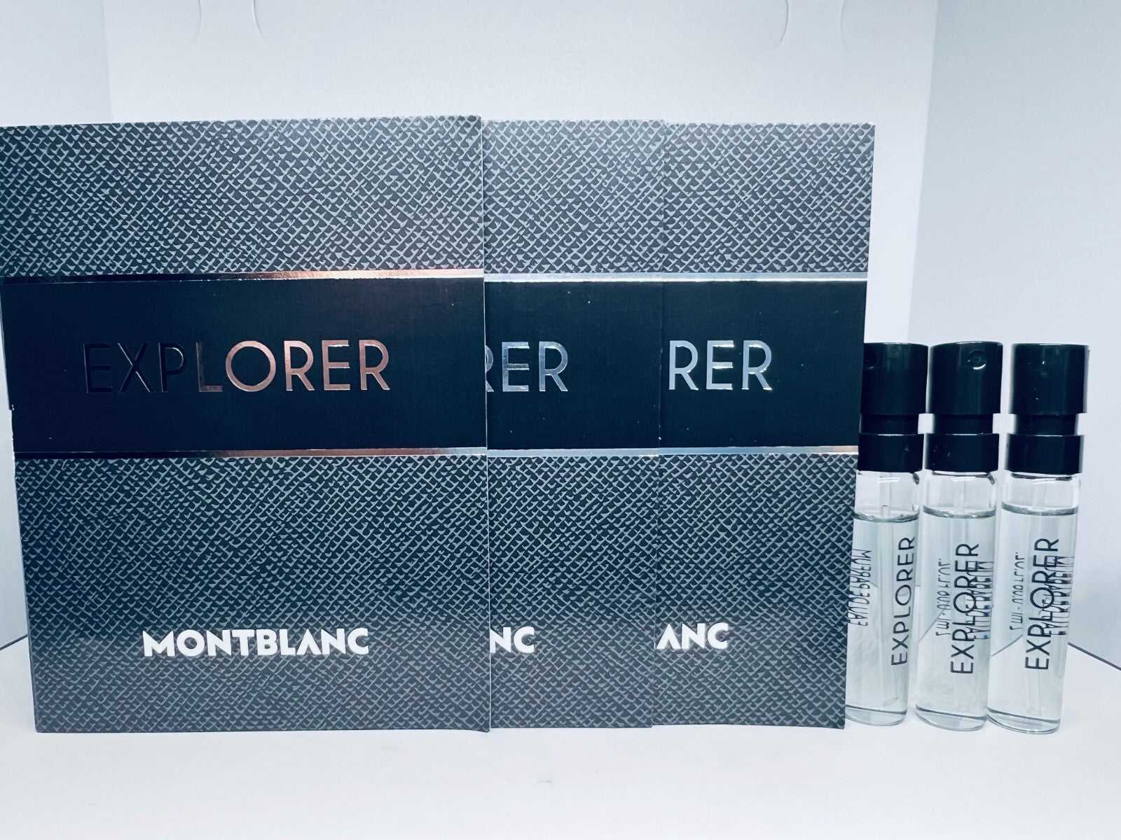 3 Montblanc Explorer Eau de Parfum Sample Spray 2ml / 0.06oz