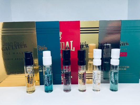 Jean Paul Gaultier Men Parfume Collection Sample Spray Vial 6pc Set