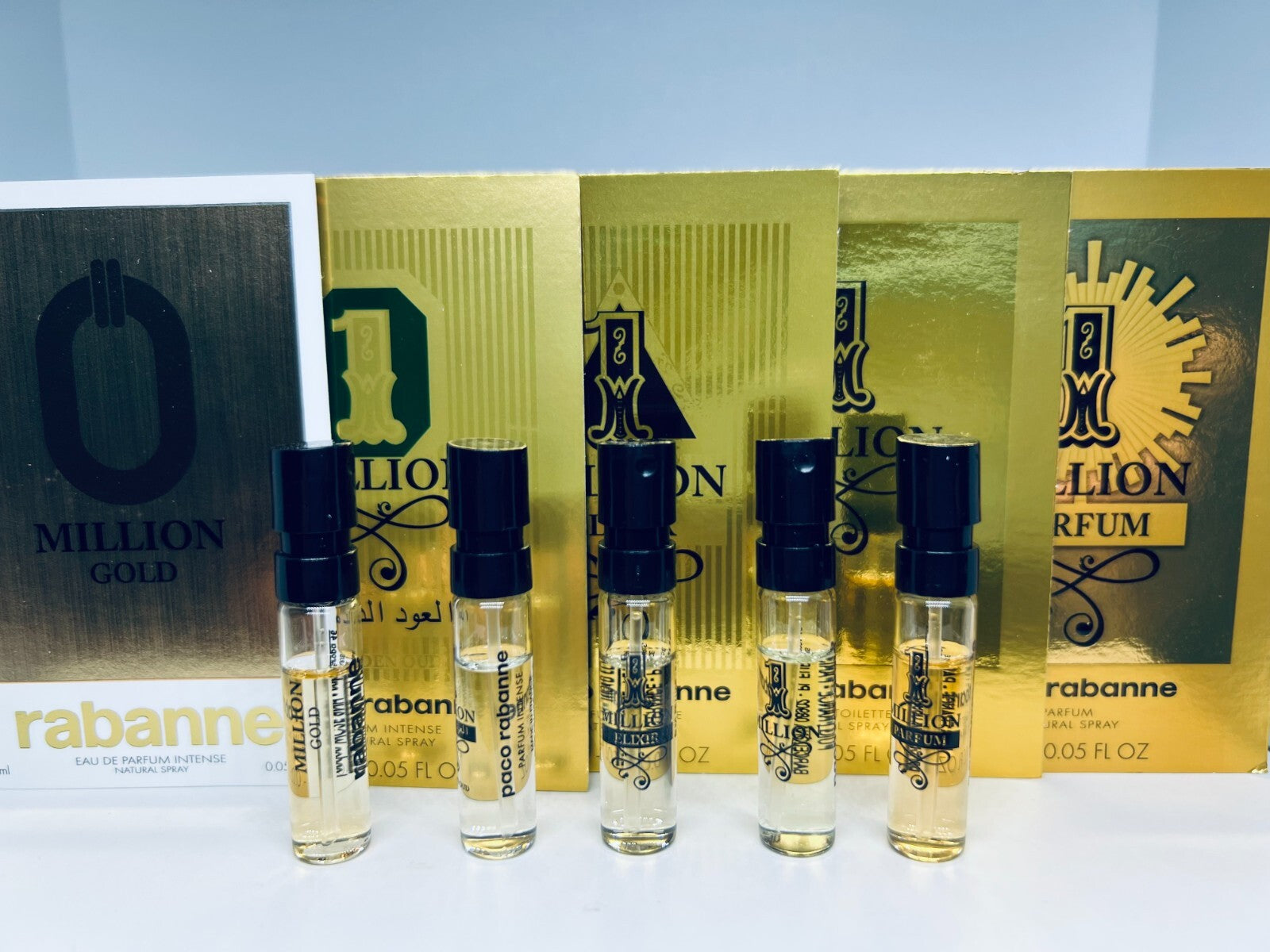 Paco Rabanne 1 Million & Invictus Perfume Collection For Men Sample 10pc Set