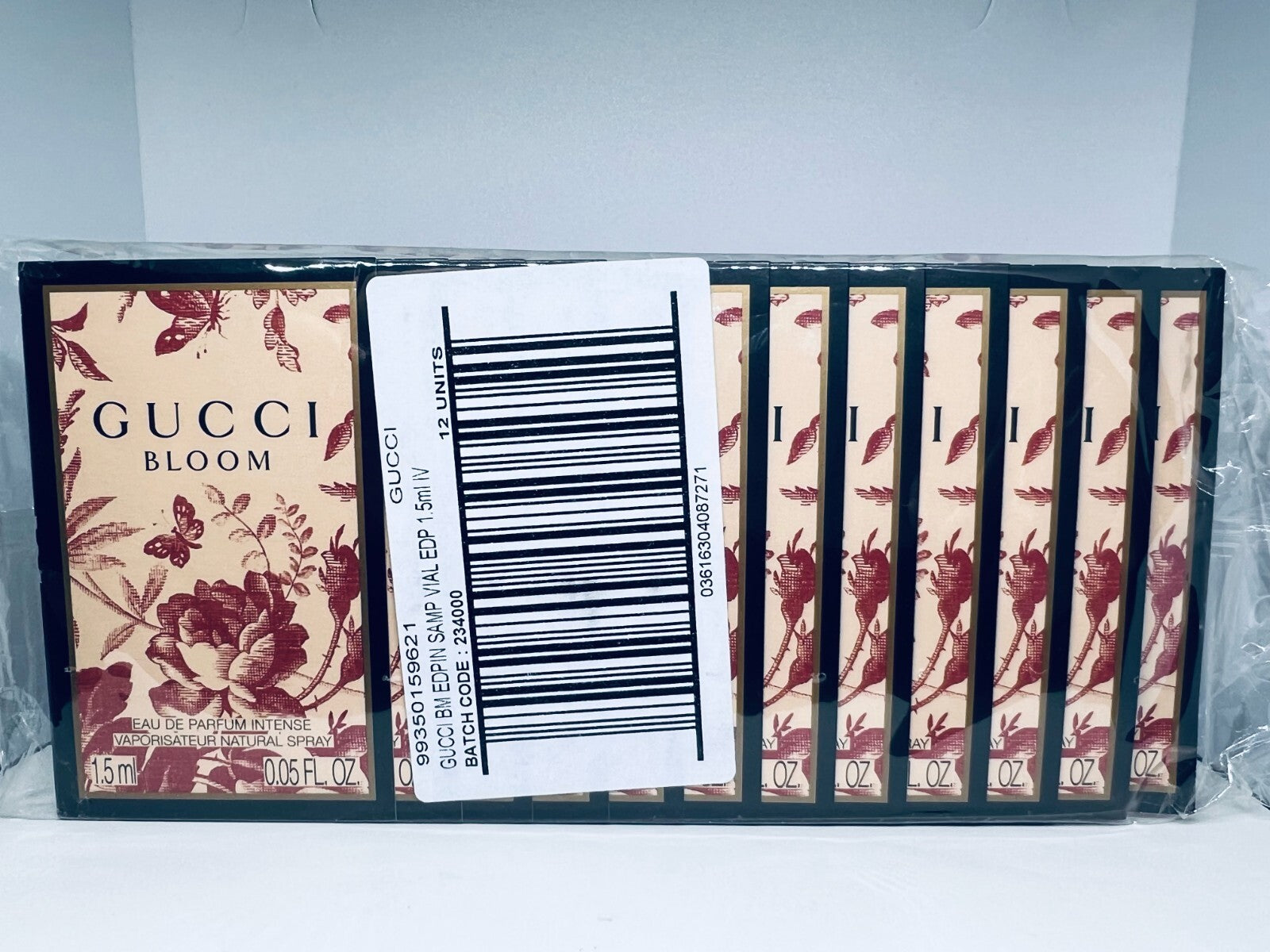 12 Gucci Bloom Eau De Parfum Intense Sample Spray Vials  1.5ml /0.05oz