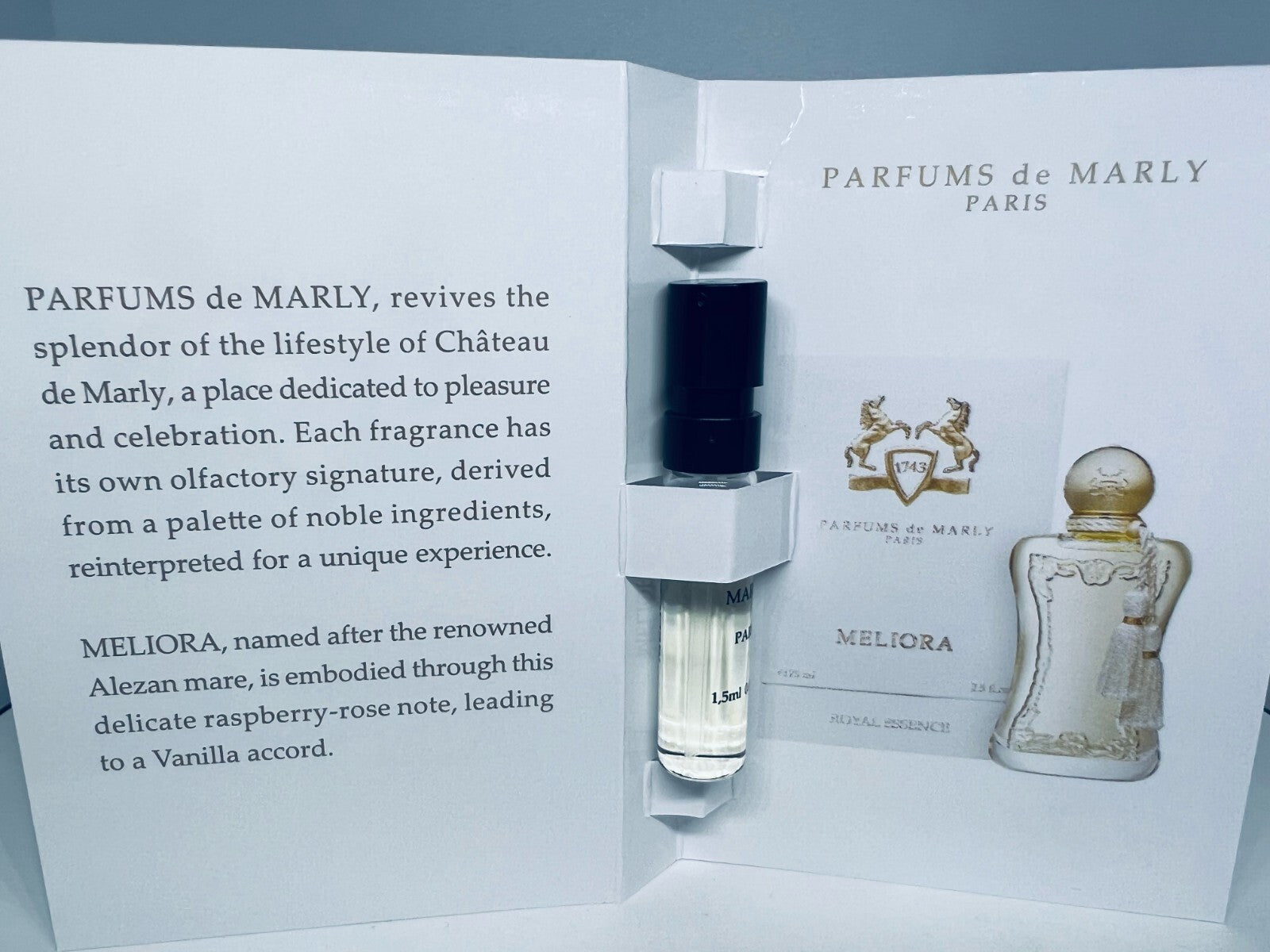 Parfums De Marly Meliora EDP Official Carded Sample Spray 0.05oz / 1.5ml