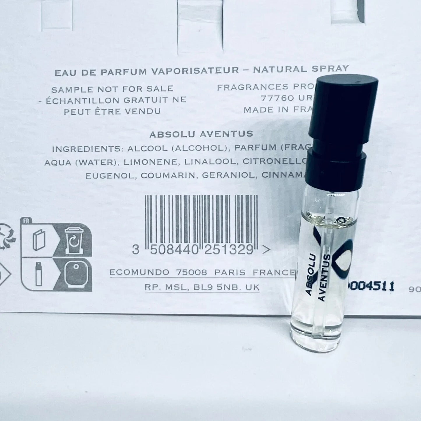 10x Creed Absolu Aventus EDP Official Card Sample Spray 1.7ml New Release