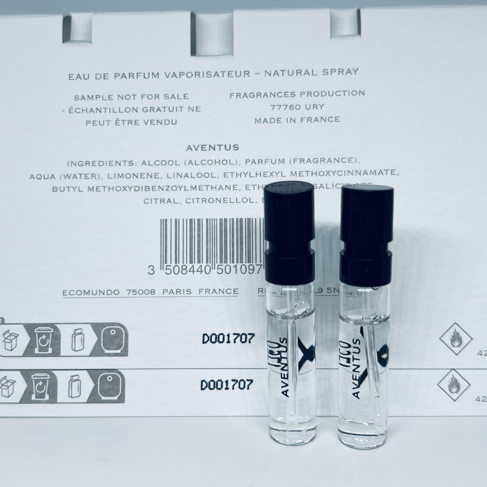 2Pc Creed Aventus For Men EDP Spray Spray 1.7ml
