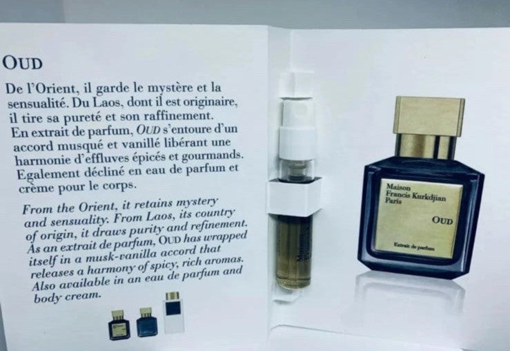 Maison Francis Kurkdjian Oud Extrait de Parfum Vial Spray 2ml