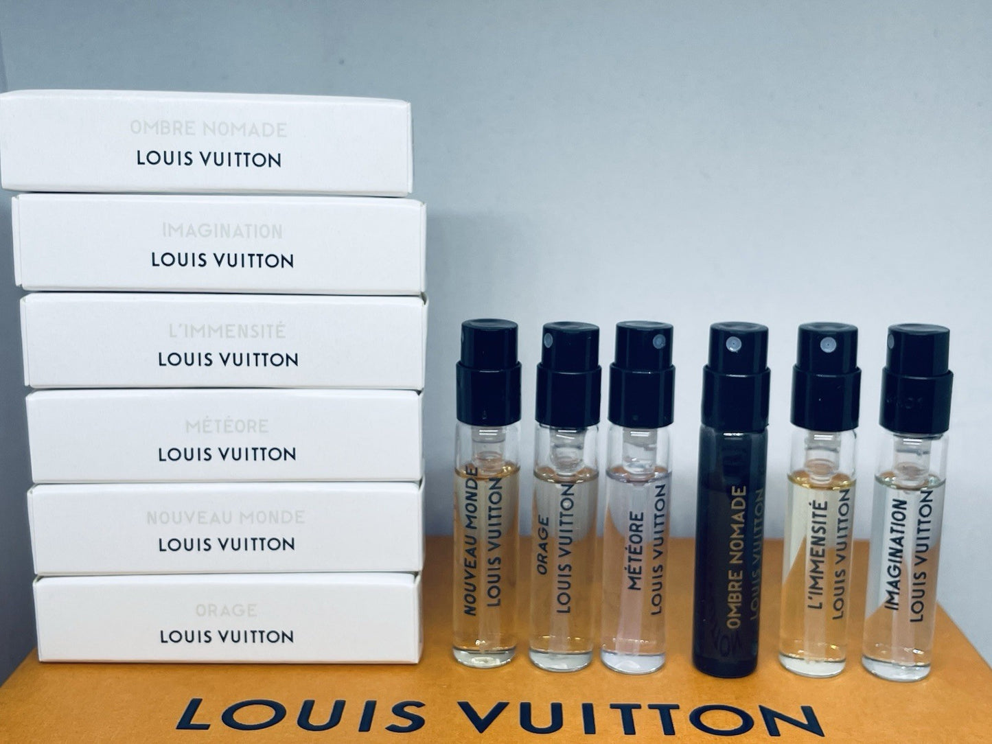 Louis Vuitton Men Perfumes Collection Sample Vials Spray 2ml /0.06oz 6Pc Set