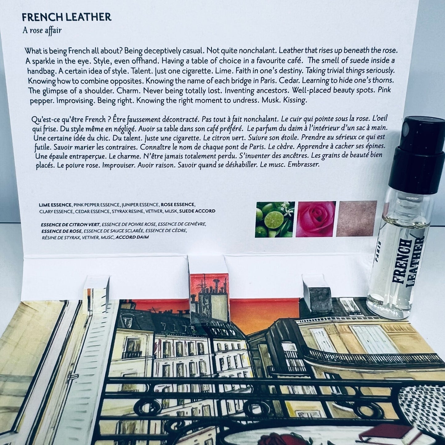 Memo Paris French Leather Eau de Parfum Sample Spray Vial 1.5ml / 0.05 oz
