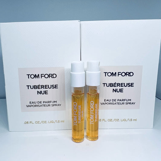 2 Tom Ford Tubéreuse Nue Eau de Parfum EDP Sample Spray 1.5ml / 0.05oz Each