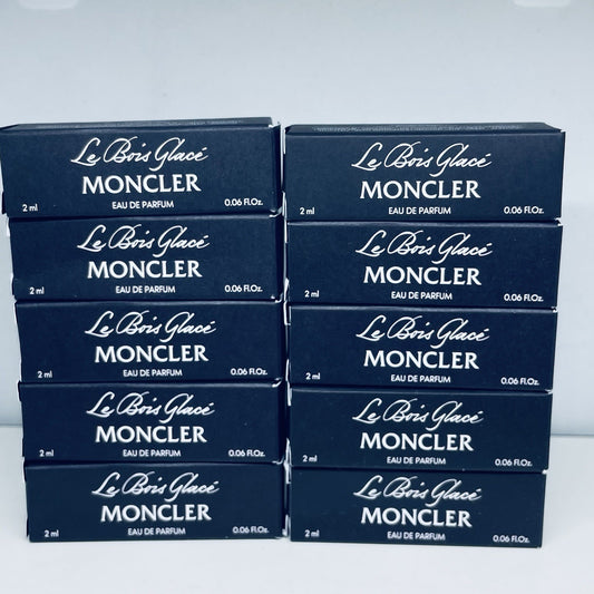 10 Pack Moncler Le Bois Glace Eau de Parfum Sample Spray 2ml/0.06oz