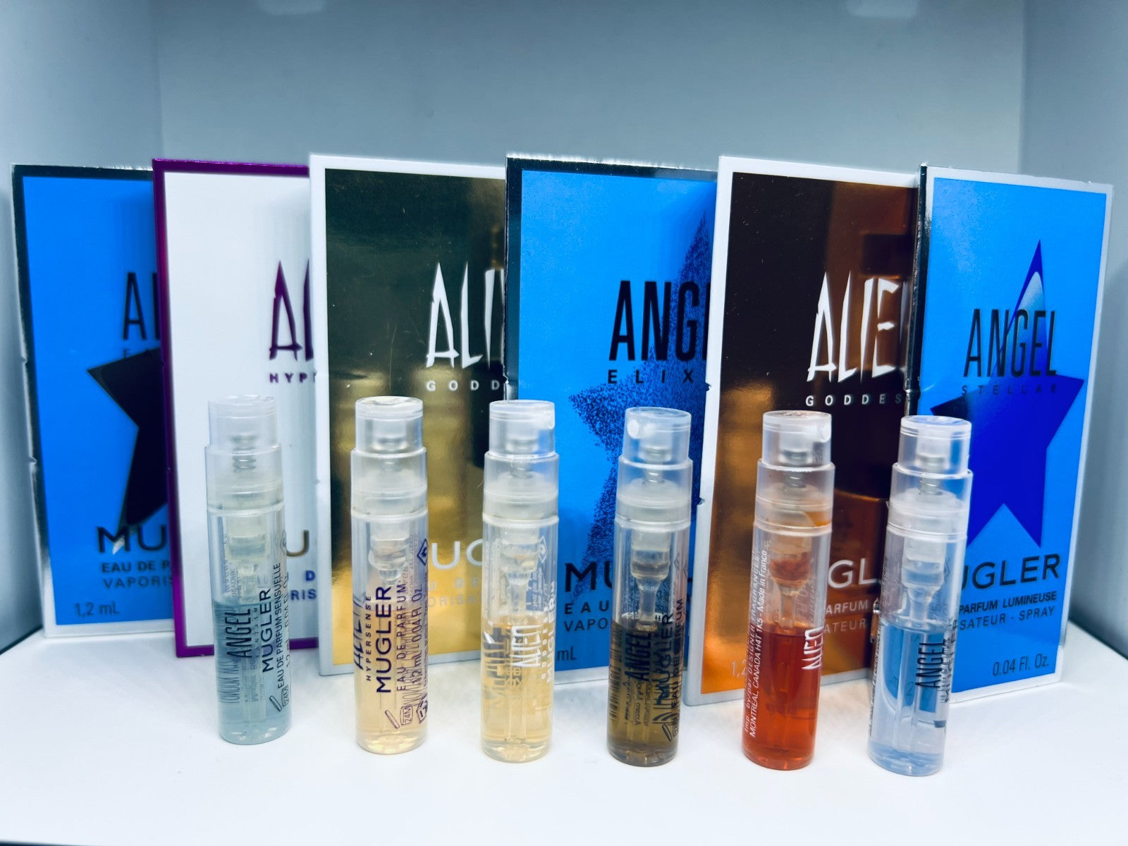 Mugler Perfume Collection For Women Sample Spray Vial 12pc Set