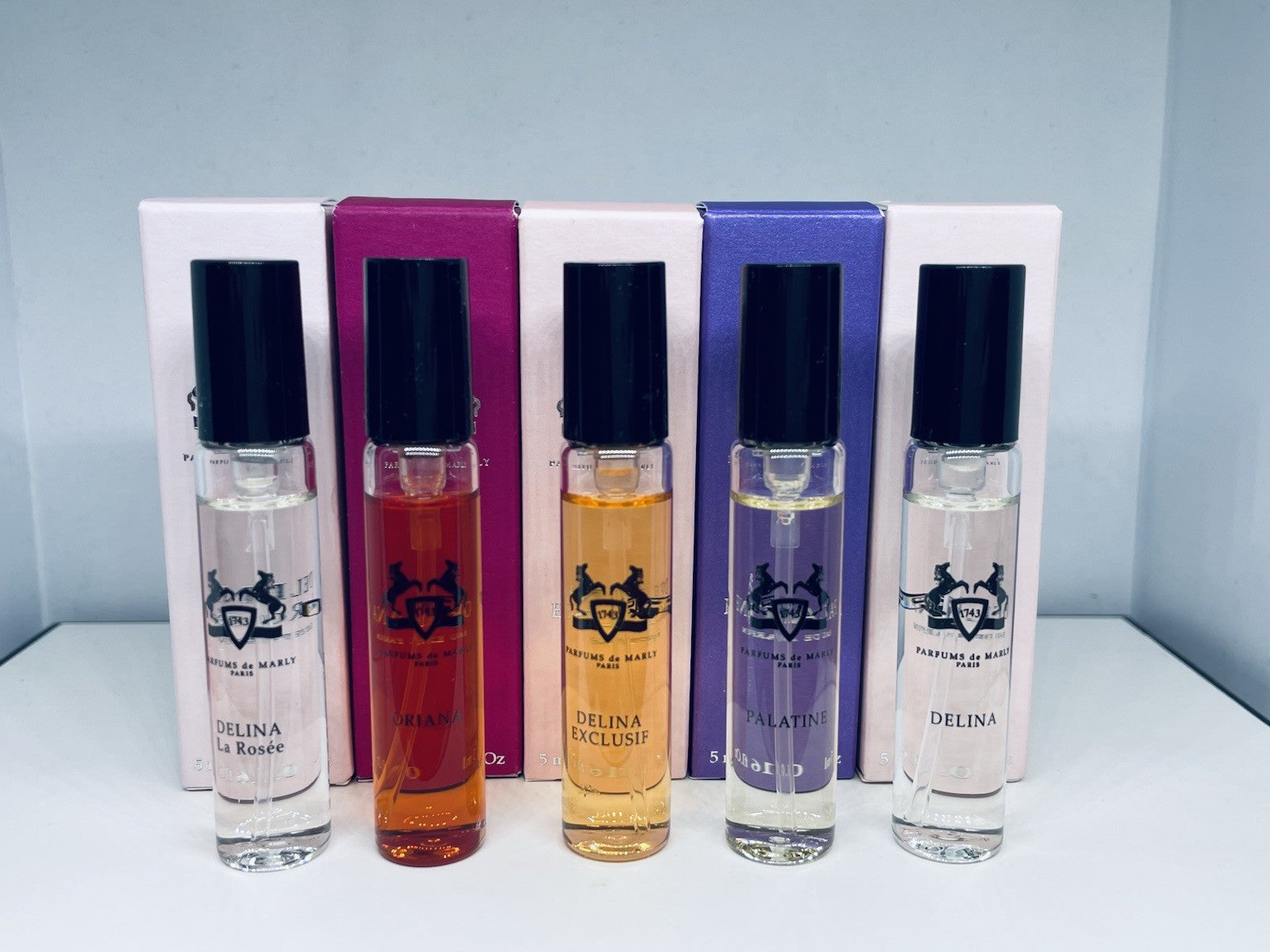 PARFUMS DE MARLY FEMININE DISCOVERY COLLECTION TRAVEL SIZE SPRAY 5ML/0.6OZ x 5