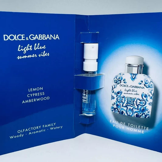 Light Blue Pour Homme Summer Vibes By Dolce & Gabbana EDT Sample Spray 1.5ml