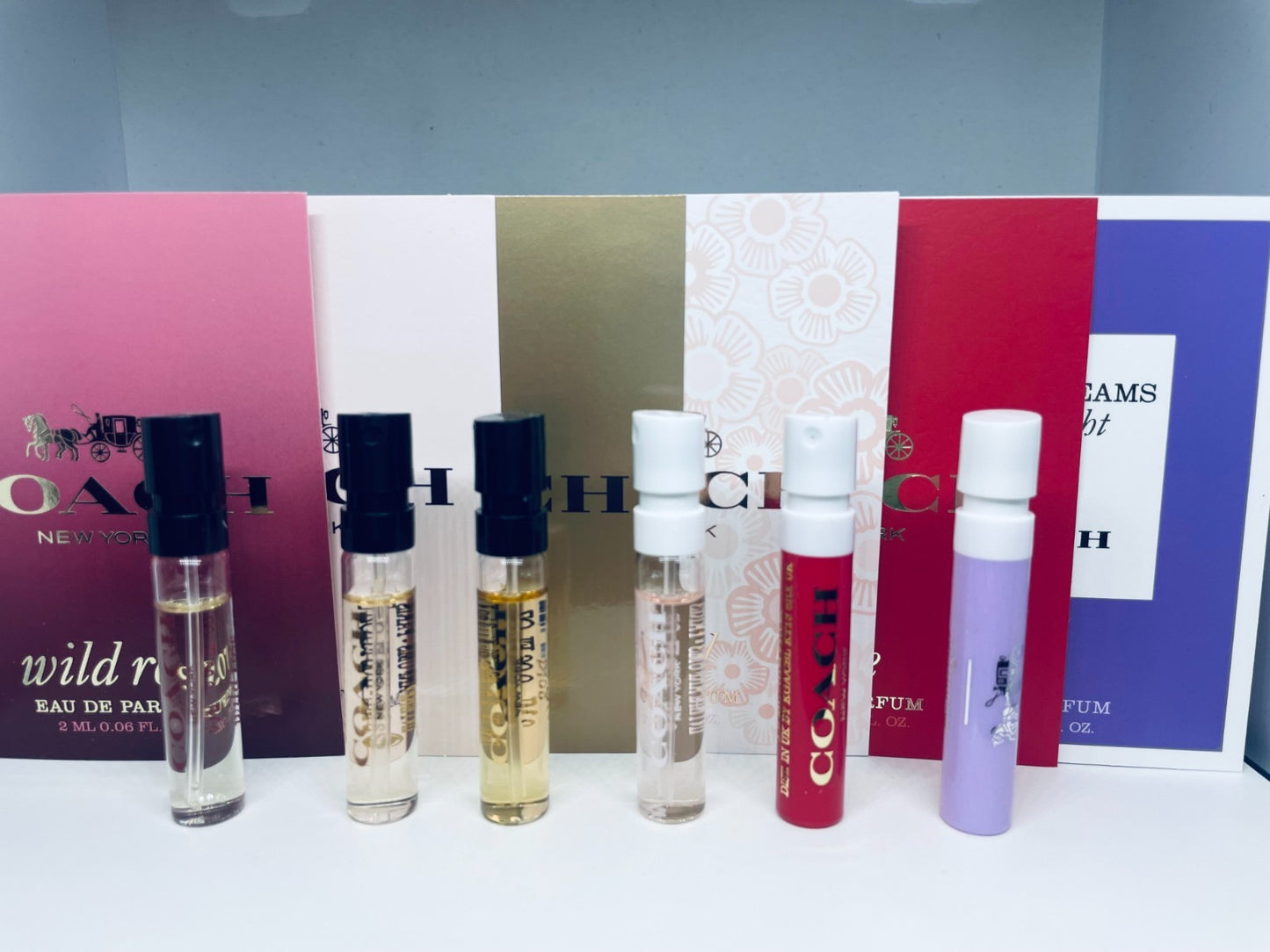 Coach Perfume Collection For Women Sample Spray Vial 8pc Set