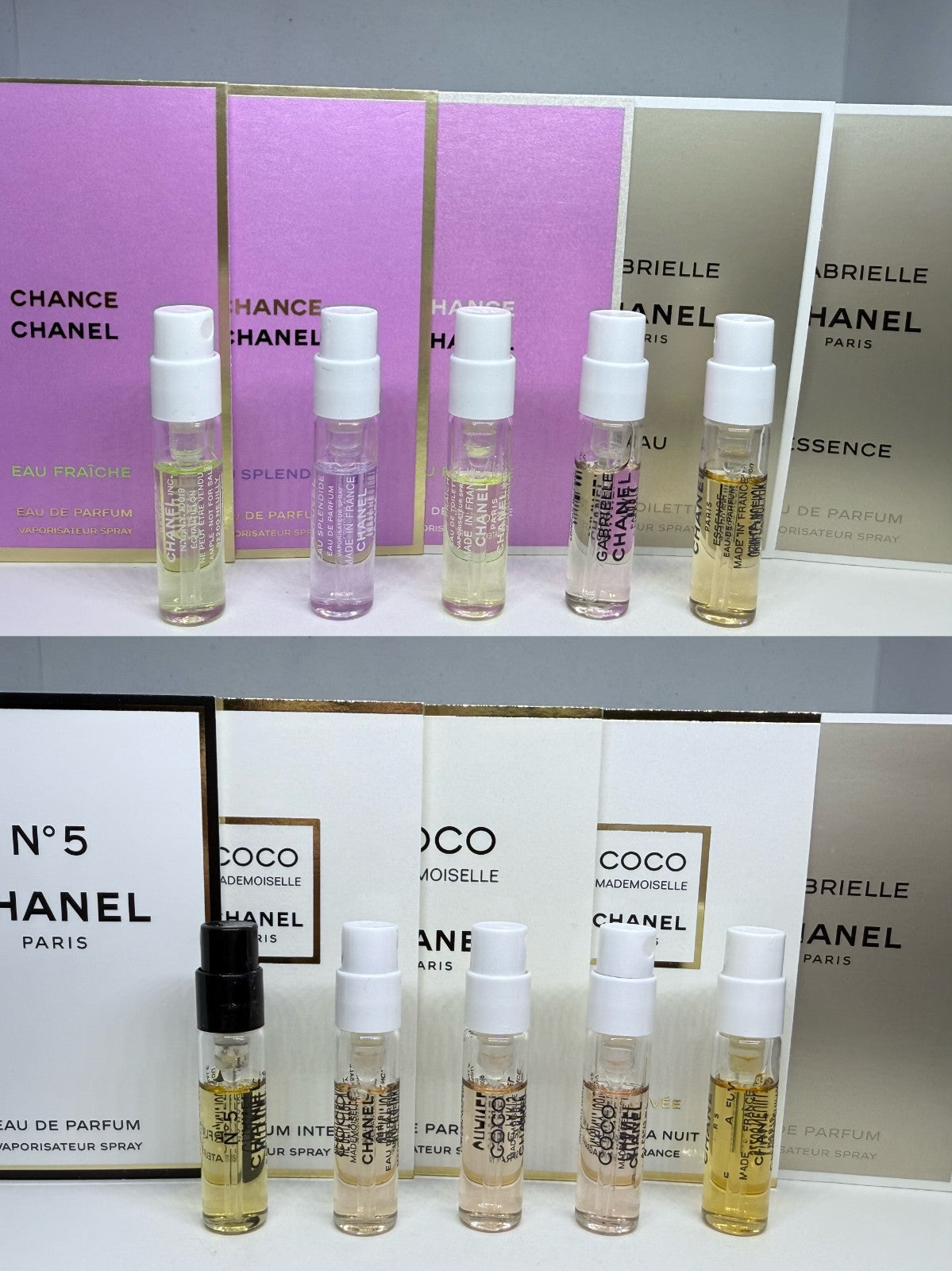 Chanel Perfume Collection For Women Sample Vials Spray 10Pc Set