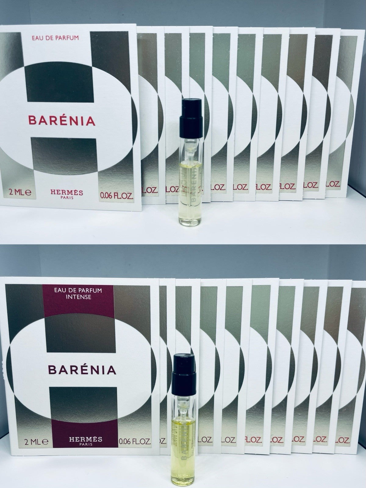 20 Hermes Barenia Eau De Parfum &  Barenia Intense Perfume Sample Spray 2ml