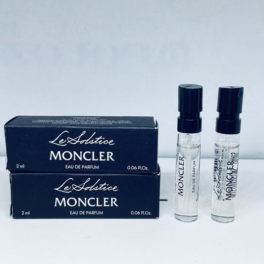2x Moncler Le Lolstice Eau de Parfum Sample Spray 2ml/0.06oz