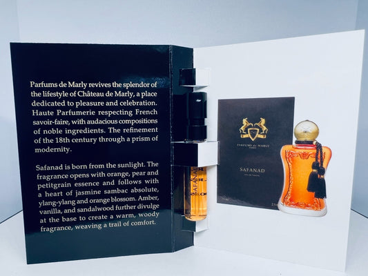Parfums De Marly Safanad EDP Official Carded Sample Spray 0.05oz / 1.5ml
