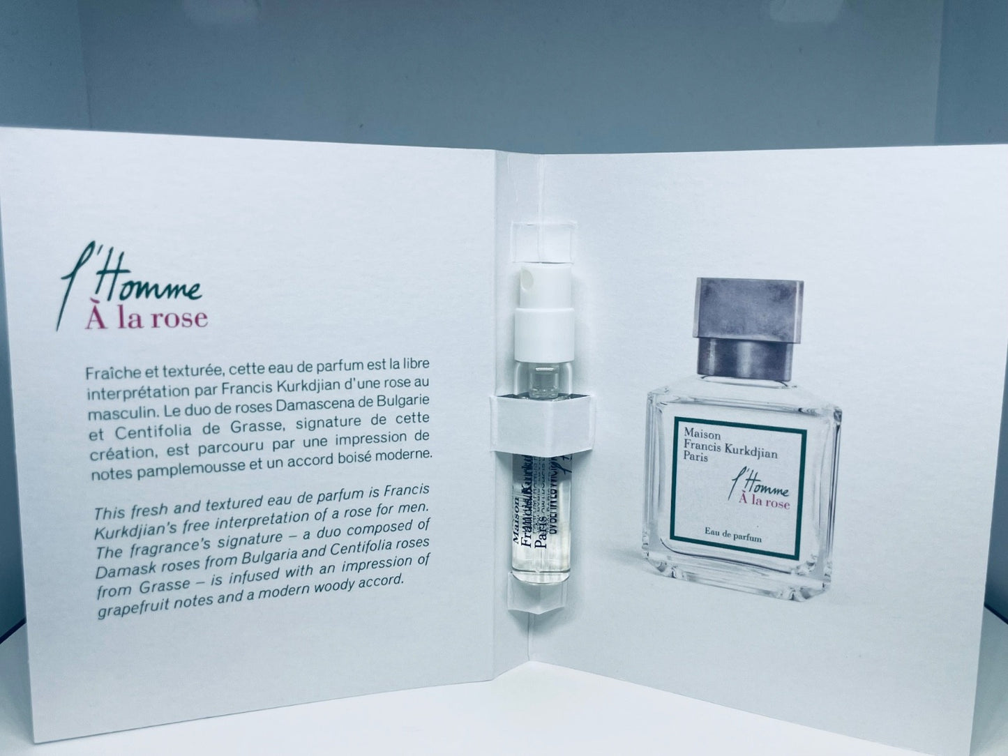 Maison Francis Kurkdjian Perfume Collection For Men Sample Spray 10pc Set 2ml