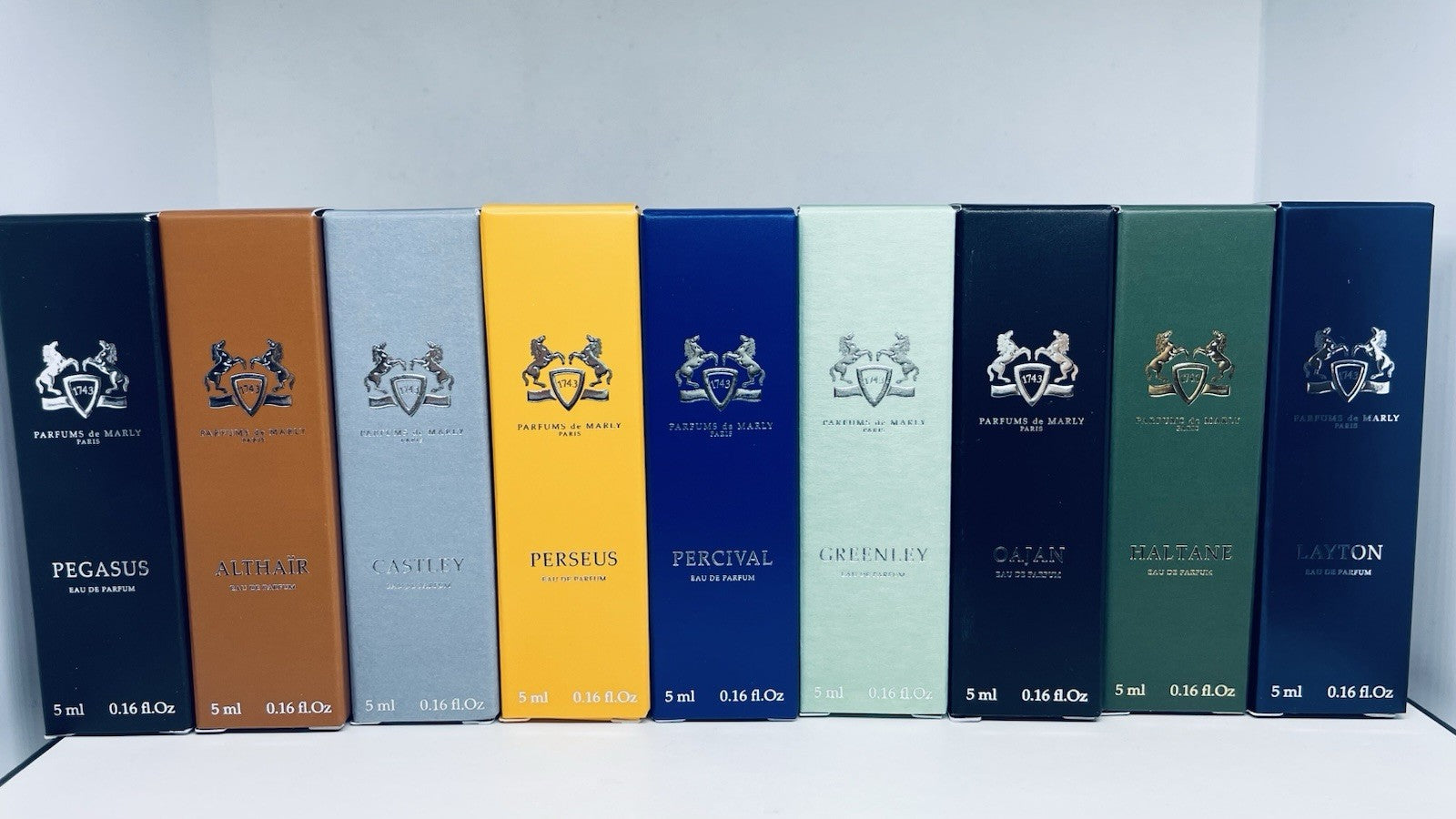 PARFUMS DE MARLY MASCULINE DISCOVER COLLECTION TRAVEL SIZE SPRAY 5ML/0.17OZ x 9