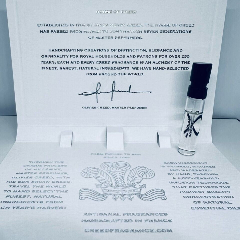 Creed Millesime Imperial Eau de Parfum Official Carded Sample Spray 1.7ml