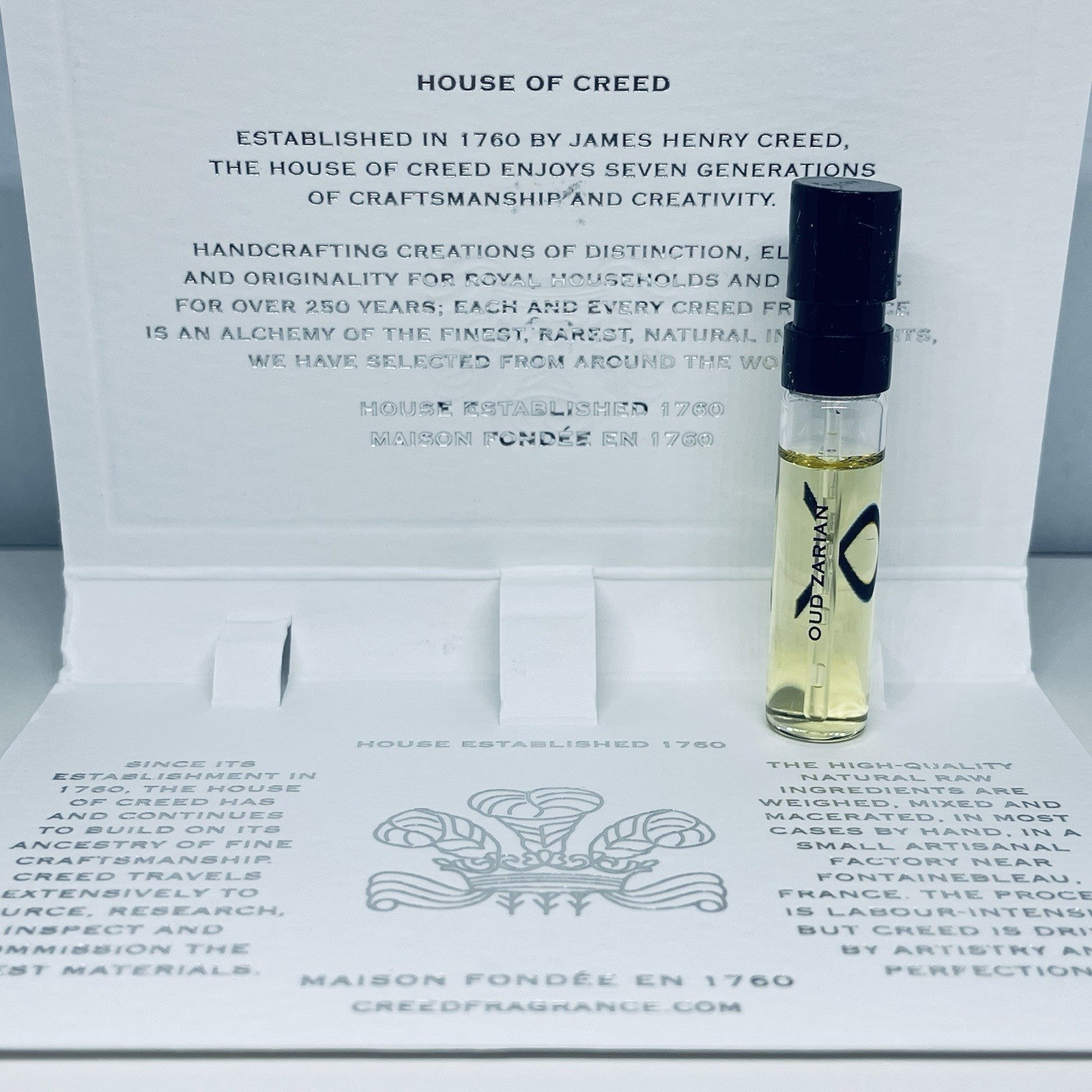 Creed Oud Zarian Eau De Parfum Sample Spray 1.7ml