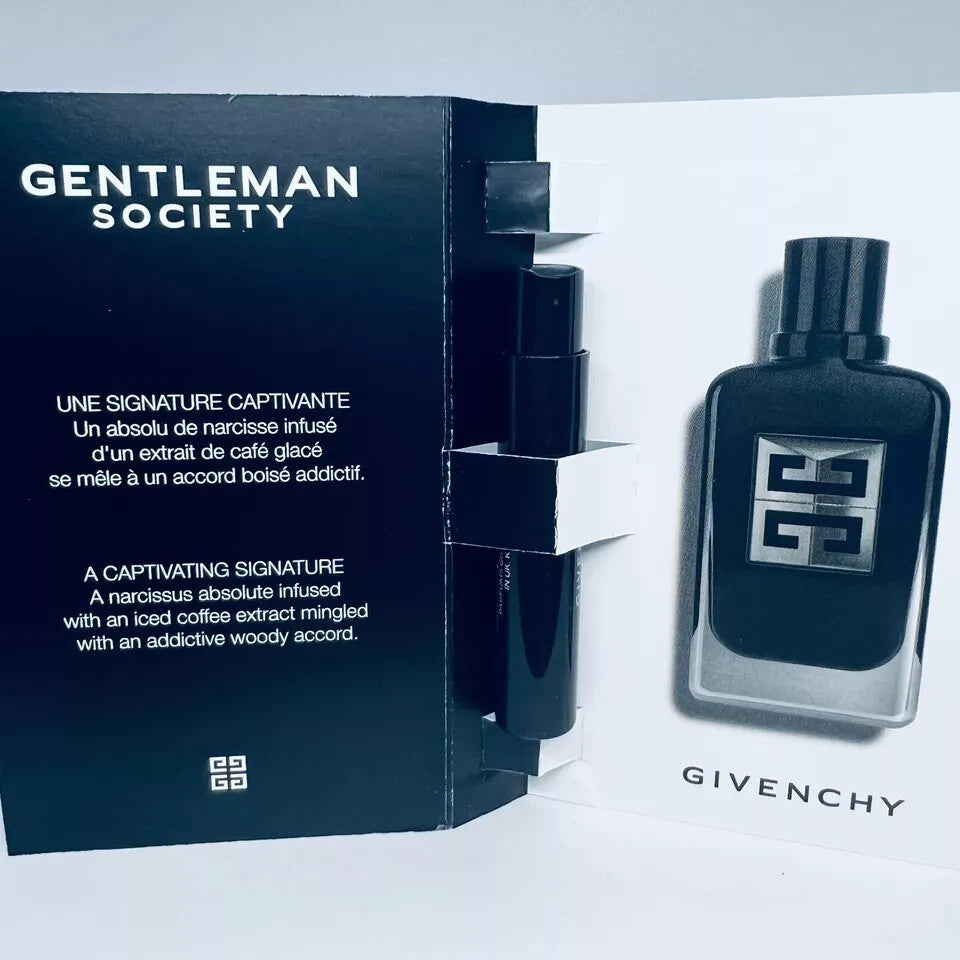 3 Givenchy Gentleman Socirty Extreme Eau de Parfum Samples Spray 1ml / 0.03oz