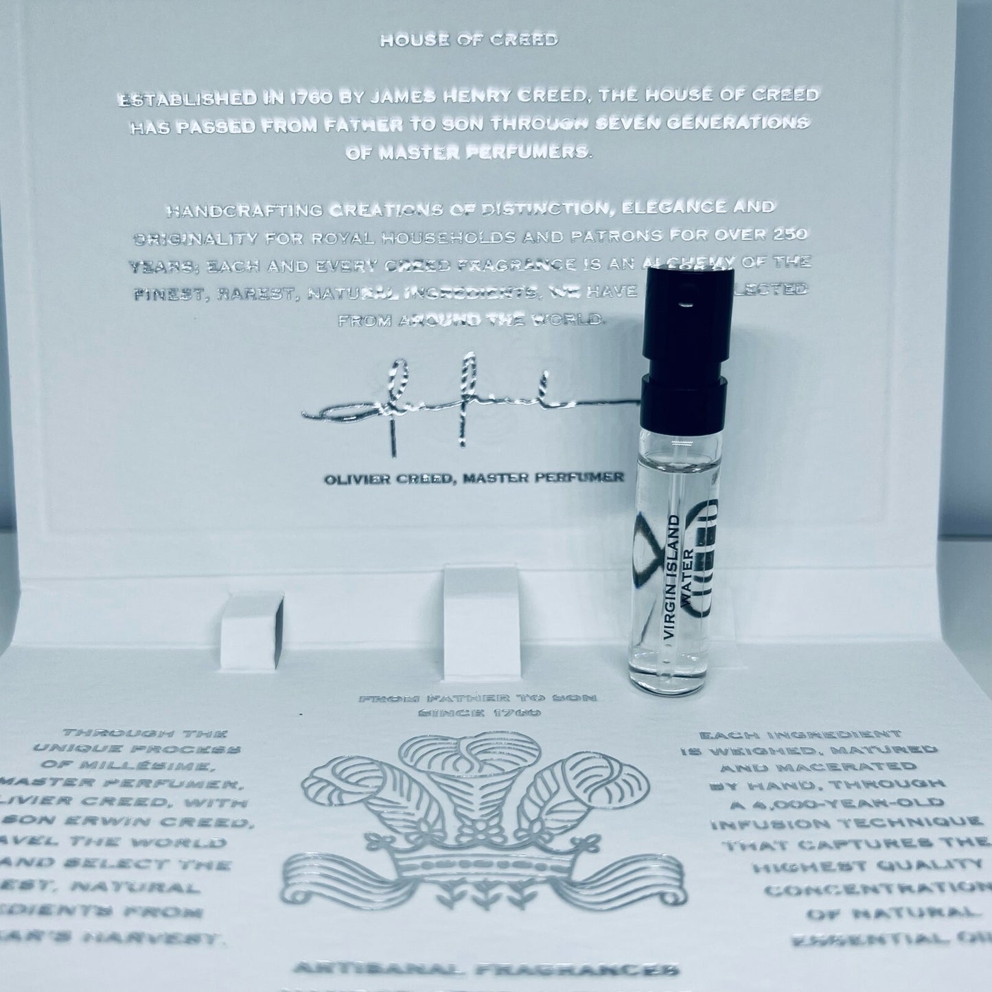 Creed Virgin Island Water Eau de Parfum Official Carded Sample Spray 2ml