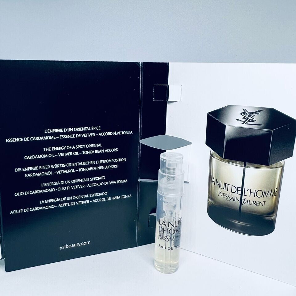 YSL  L’Homme Men Cologne Collection Sample Spray Vials 10pc Set