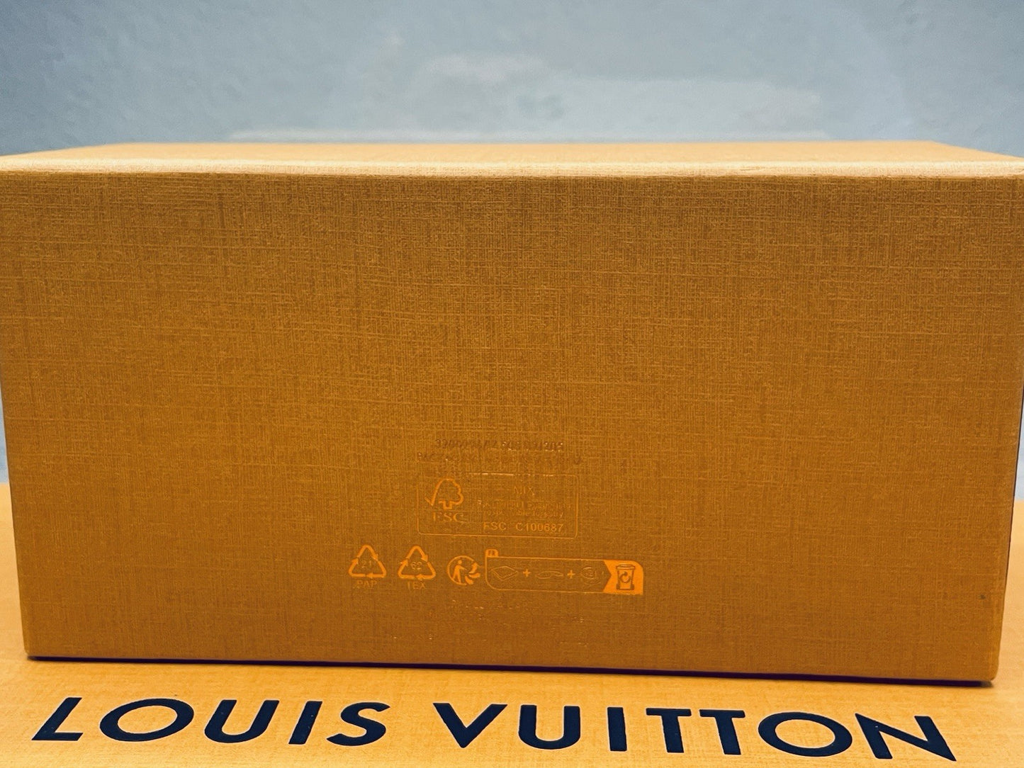 AUTHENTIC Louis Vuitton Empty Slide-Out Orange Gift Box (7''X3.5'')