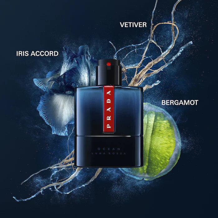 PRADA Luna Rossa Ocean Men`s Eau de Toilette Spray 3.3 oz / 100 ml New in Box