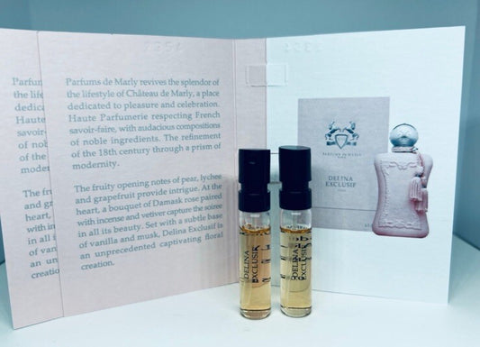 2Pc Parfums de Marly Delina Exclusif EDP Perfume Sample Spray 1.5ml