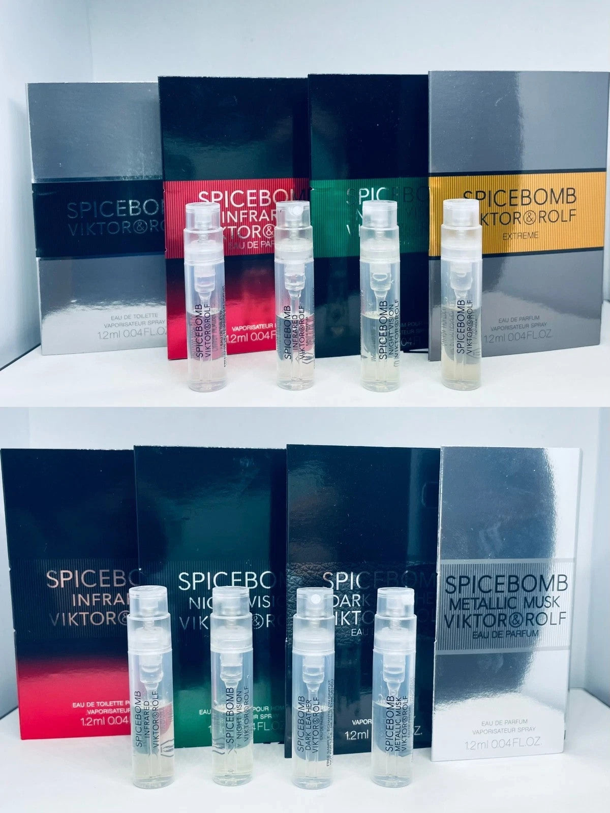 Viktor&Rolf Spicebomb Cologne Collection Sample Spray Vials 8pc Set