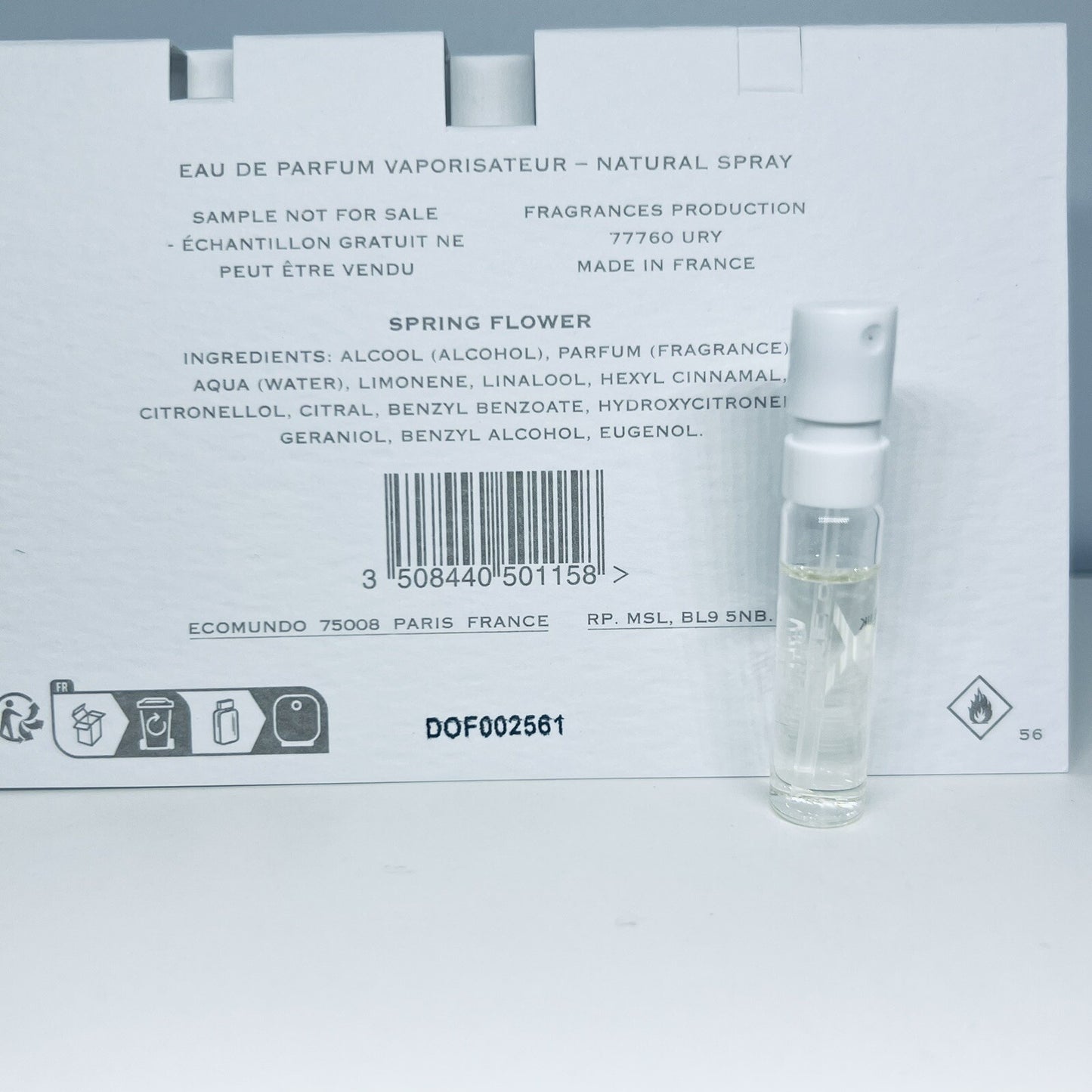 Creed Spring Flower Eau de Parfum Official Carded Sample Spray 1.7ml