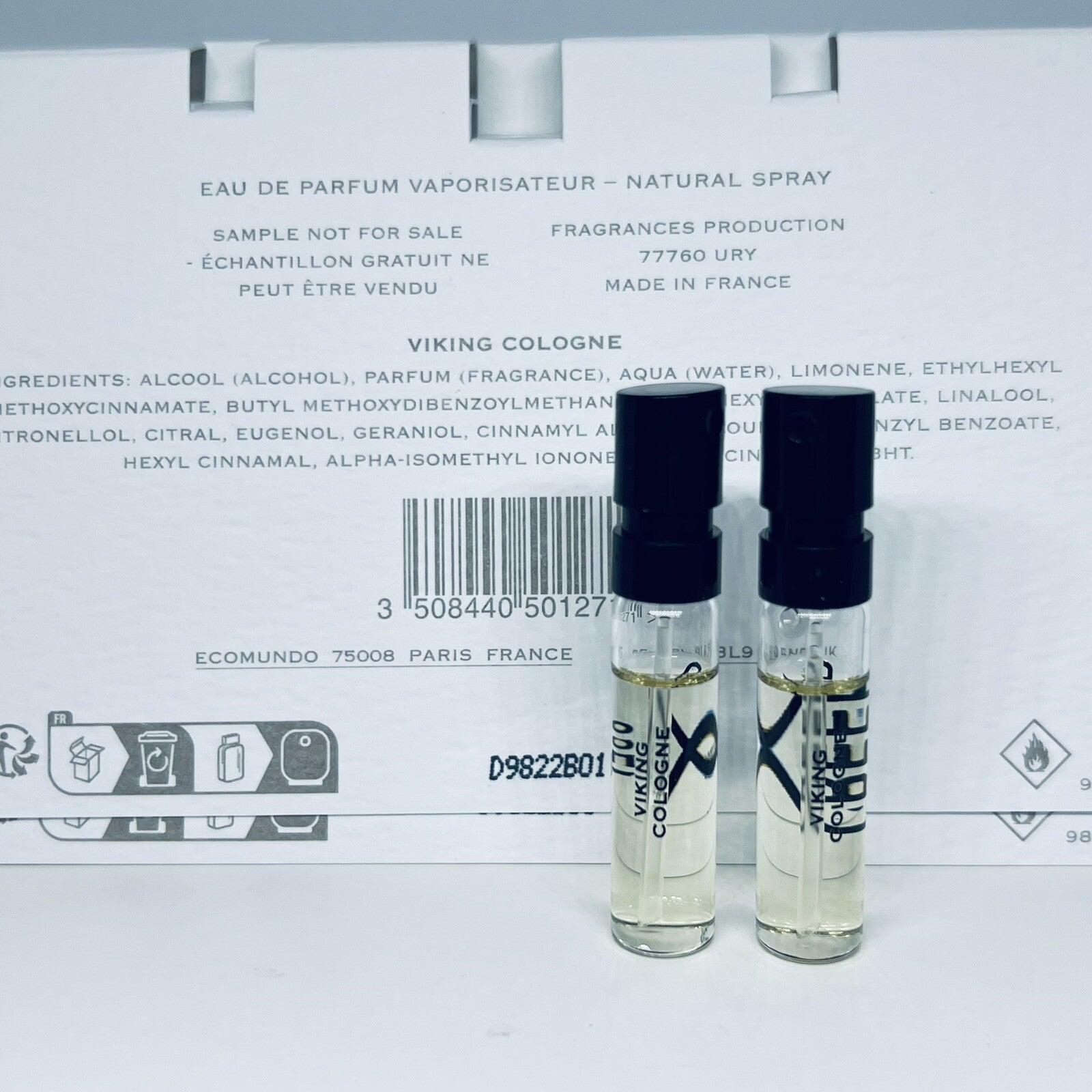 2Pc CREED Viking Cologne EDP Sample Spray 1.7ml