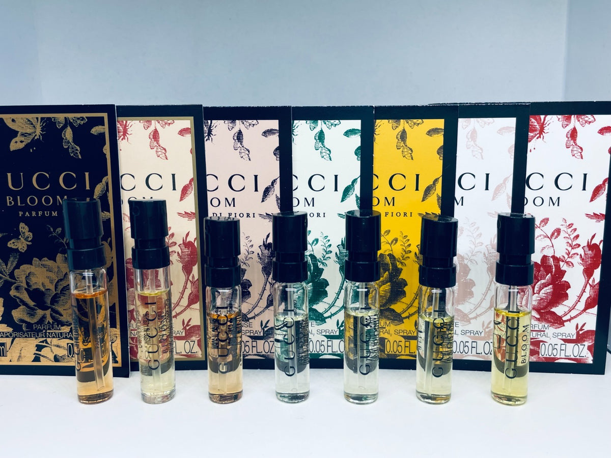 Gucci Bloom Women Perfume Collection Sample Spray Vials 7pc Set