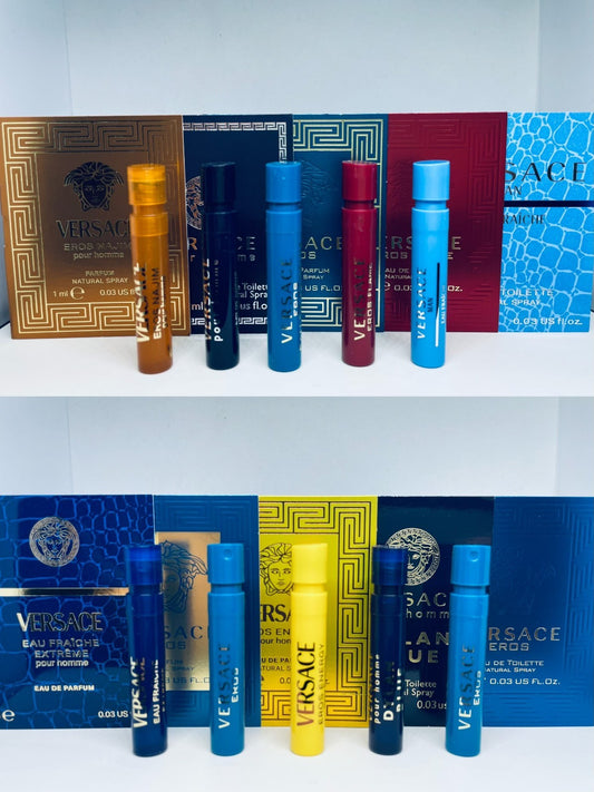 Versace Men Cologne Collection Sample Spray Vials 1ml / 0.03oz 10Pc Set