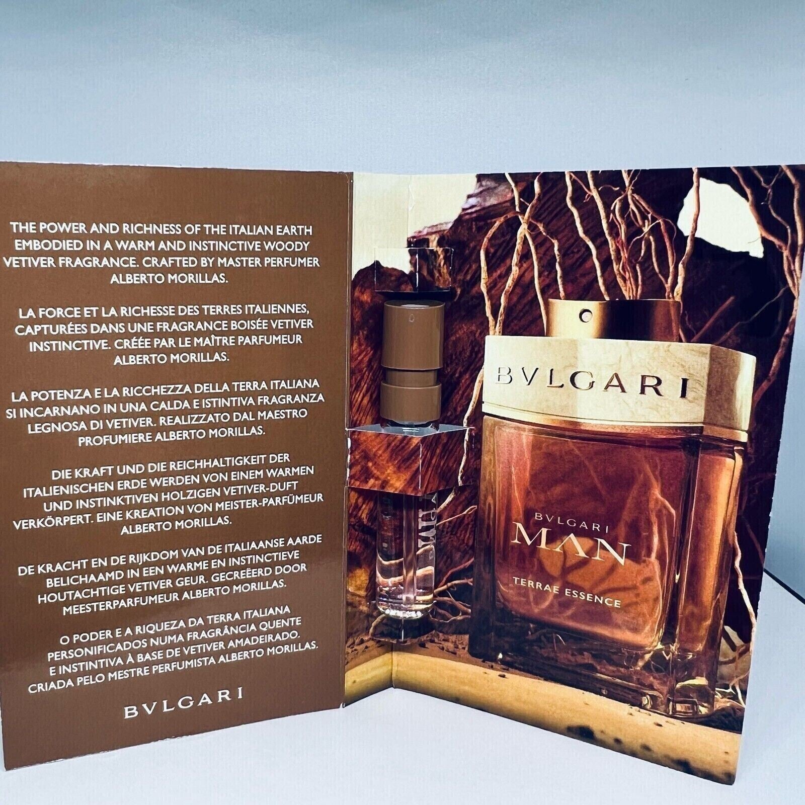 Bvlgari Men Essence Parfume Collection Sample Spray Vials 5Pc Set