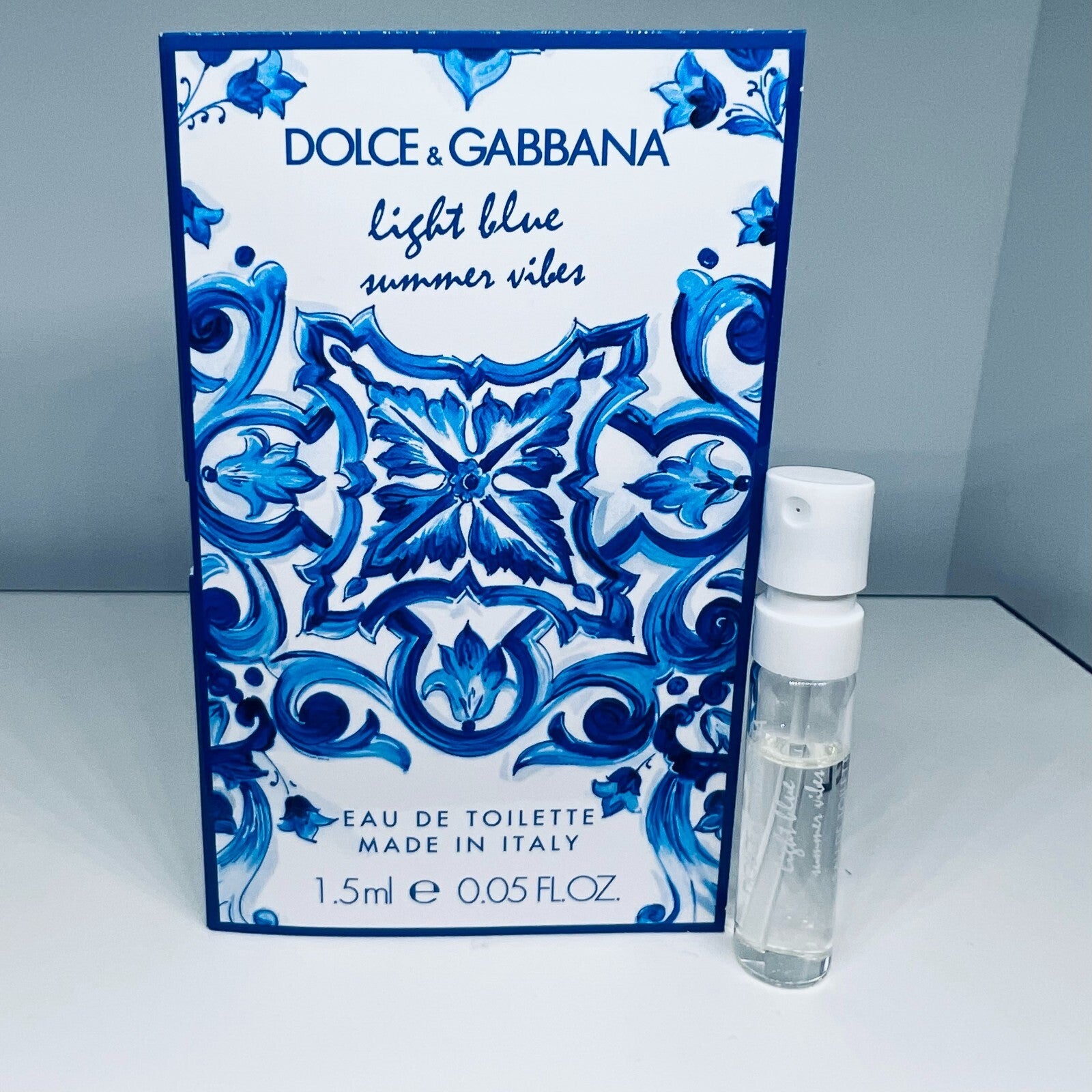 Dolce & Gabbana Light Blue Summer Vibes EDT For Women Sample Spray 1.5ml New
