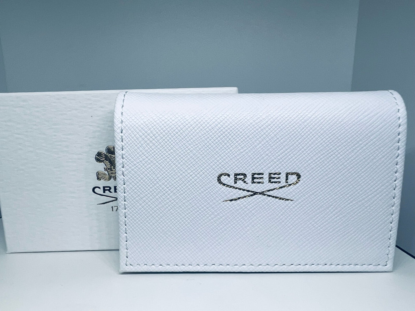 CREED Women's Perfume Collection White Leather Wallet Gift Set 8x1.7ml