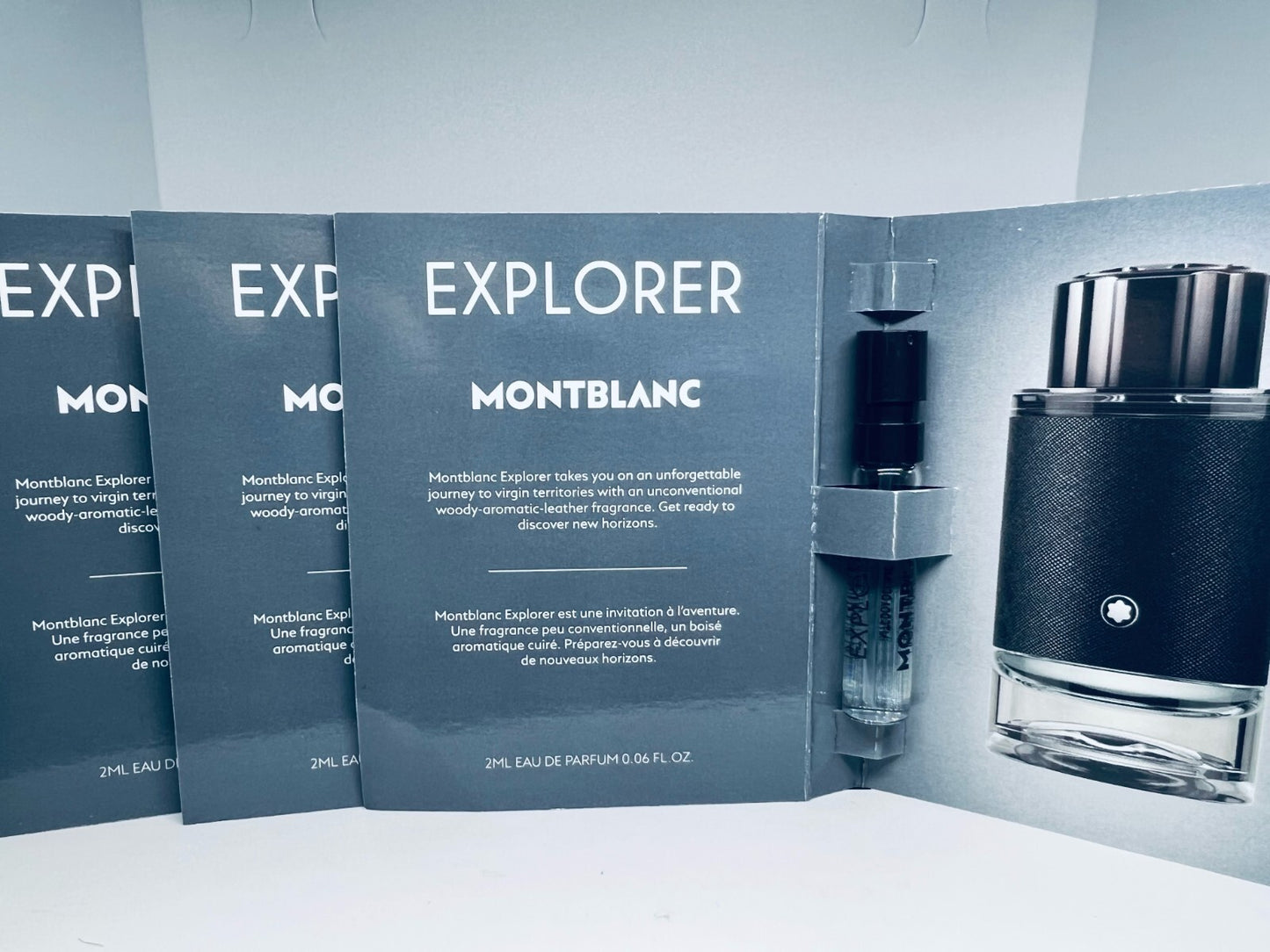3 Montblanc Explorer Eau de Parfum Sample Spray 2ml / 0.06oz