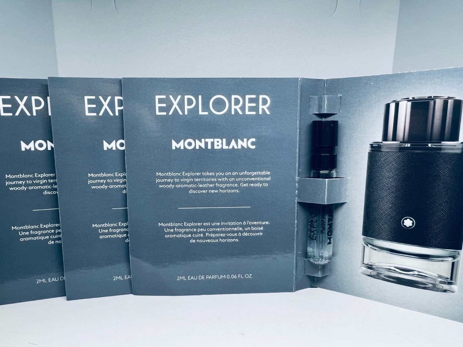 3 Montblanc Explorer Eau de Parfum Sample Spray 2ml / 0.06oz
