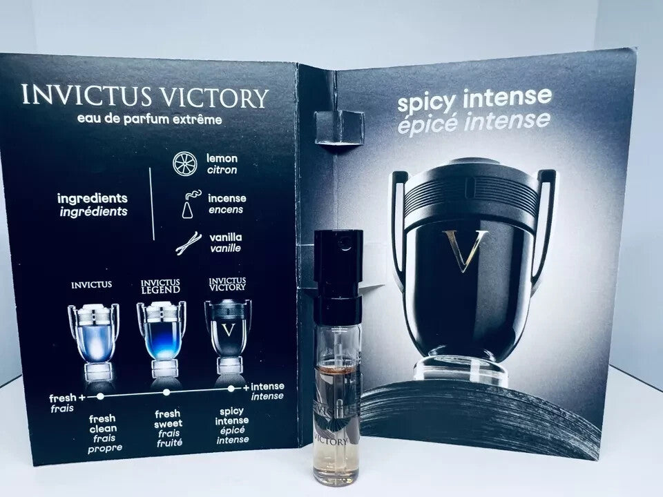 Paco Rabanne Perfume Collection For Men Sample Spray Vials 10pc Set